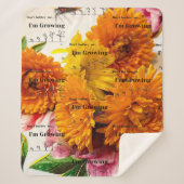 Blume Sharpa Decke, Weicher Fleece werfen Sherpadecke (Vorderseite)