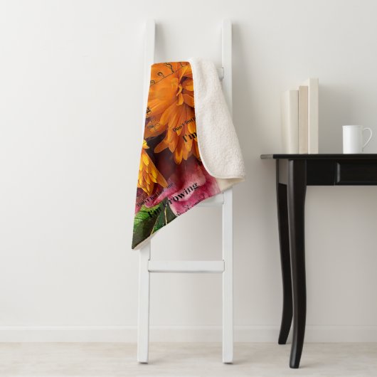 Blume Sharpa Decke, Weicher Fleece werfen Sherpadecke (Beispiel)