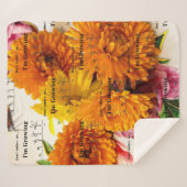 Blume Sharpa Decke, Weicher Fleece werfen Sherpadecke (Vorderseite (Horizontal))