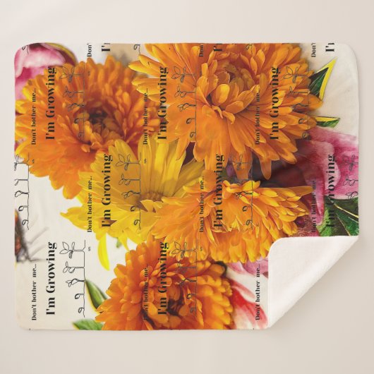 Blume Sharpa Decke, Weicher Fleece werfen Sherpadecke (Vorderseite (Horizontal))