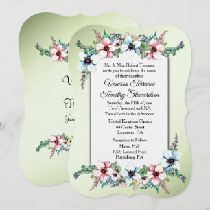 Blume Shine Hochzeit Einladung