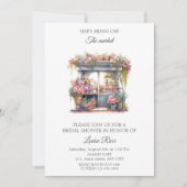 Blume Shop Brautdusche Einladung (Vorderseite)
