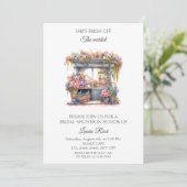 Blume Shop Brautdusche Einladung (Stehend Vorderseite)