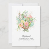 Blume Shop Brautdusche Einladung (Rückseite)