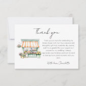 Blume Shop Brautparty Dankeskarte (Vorderseite)