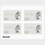 Blume-Shop Visitenkarte Rechteckiger Aufkleber (Blatt)