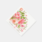 Blume Shower Bouquet | Pink Serviette (Ecke)