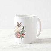 Blume Siamkatze Kaffeetasse (VorderseiteRechts)