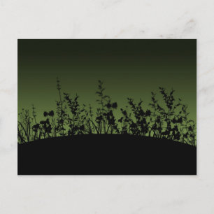Blume Silhouetten Postkarte