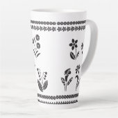 Blume-Silhouetten-Rahmen Riesen Milchtasse (Rechte Ecke)