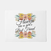 Blume sind ein Girl Best Friend - Zinnia Art Fußmatte (Vorderseite)