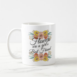Blume sind ein Girl Best Friend - Zinnia Art Kaffeetasse
