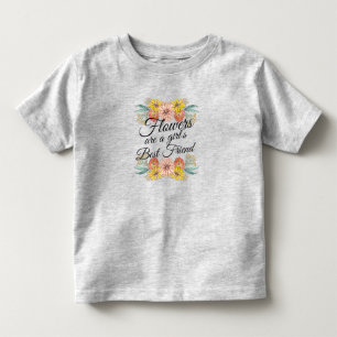 Blume sind ein Girl Best Friend - Zinnia Art Kleinkind T-shirt