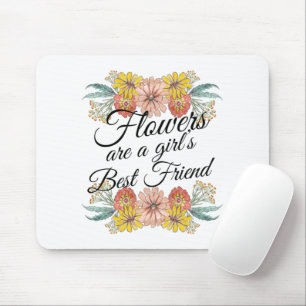 Blume sind ein Girl Best Friend - Zinnia Art Mousepad