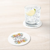 Blume sind ein Girl Best Friend - Zinnia Art Runder Pappuntersetzer (Vor Ort)