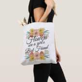 Blume sind ein Girl Best Friend - Zinnia Art Tasche (Von Nahem)