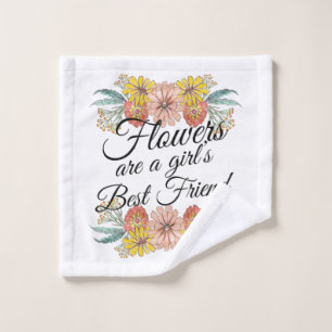 Blume sind ein Girl Best Friend - Zinnia Art Waschlappen