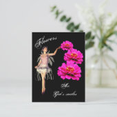 Blume sind Gottes Lächeln Inspiration Postkarte (Stehend Vorderseite)