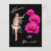Blume sind Gottes Lächeln Inspiration Postkarte (Vorderseite)