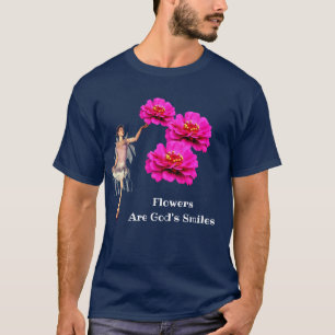 Blume sind Gottes Lächeln Inspiration T-Shirt