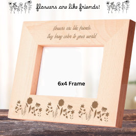 Blume sind wie Freunde, die Farbe in Ihre Welt bri Geätzte Rahmen