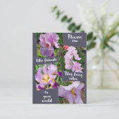 Blume sind wie Friends Postcard Postkarte (Stehend Vorderseite)