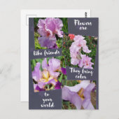 Blume sind wie Friends Postcard Postkarte (Vorne/Hinten)