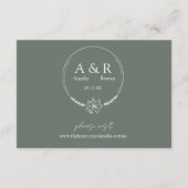 Blume Sirocco Green Wedding Details Begleitkarte (Rückseite)