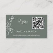 Blume Sirocco Green Wedding Registry Begleitkarte (Vorderseite)