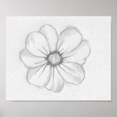 Blume Sketch Poster (Vorne)