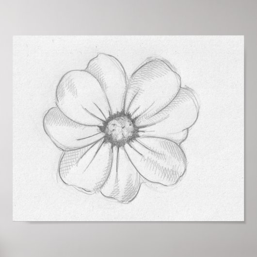 Blume Sketch Poster (Vorne)