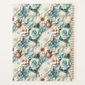 Blume-Skript für verstaubte grüne Creme 2026 Planer (Rückseite)