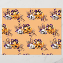 Blume Skull and Pumpkin Scrapbook Paper Flyer
