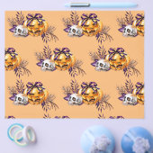 Blume Skull and Pumpkin Scrapbook Paper Flyer (Einzeln)