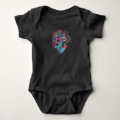 Blume Skull Baby Strampler (Vorderseite)