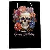 Blume Skull Mittlere Geschenktüte (Vorderseite)