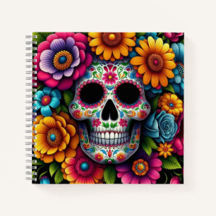 Blume Skull Notebook! Notizblock