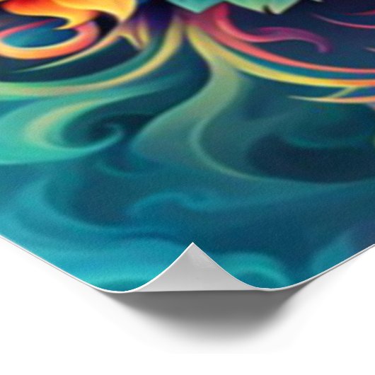 Blume Skull Poster (Ecke)