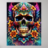 Blume Skull Poster (Vorne)