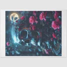 Blume Skull Seidenpapier