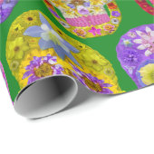 Blume Skulls Nahtloses Muster 2018 Geschenkpapier (Rolleneckpunkt)