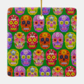 Blume Skulls Nahtloses Muster 2018 Keramikornament (Rückseite)
