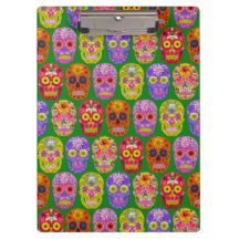 Blume Skulls Nahtloses Muster 2018