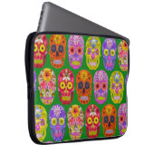 Blume Skulls Nahtloses Muster 2018 Laptopschutzhülle (Vorne Rechts)
