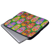 Blume Skulls Nahtloses Muster 2018 Laptopschutzhülle (Vorne Knopf)