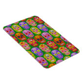 Blume Skulls Nahtloses Muster 2018 Magnet (Rechte Seite)