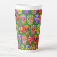 Blume Skulls Nahtloses Muster 2018