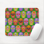 Blume Skulls Nahtloses Muster 2018 Mousepad (Mit Mouse)