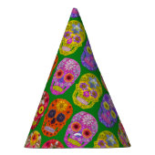 Blume Skulls Nahtloses Muster 2018 Partyhütchen (Rechts)