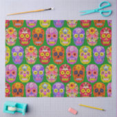 Blume Skulls Nahtloses Muster 2018 Seidenpapier (Basteln)